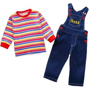 Chucky Cotton & Denim Baby Outfit for Halloween - Perfect for Playtime